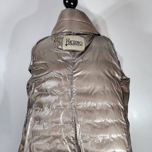 Herno Quilted Down Jacket Tortorachiaro Women's Size 50, NWOT - Picture 11 of 16